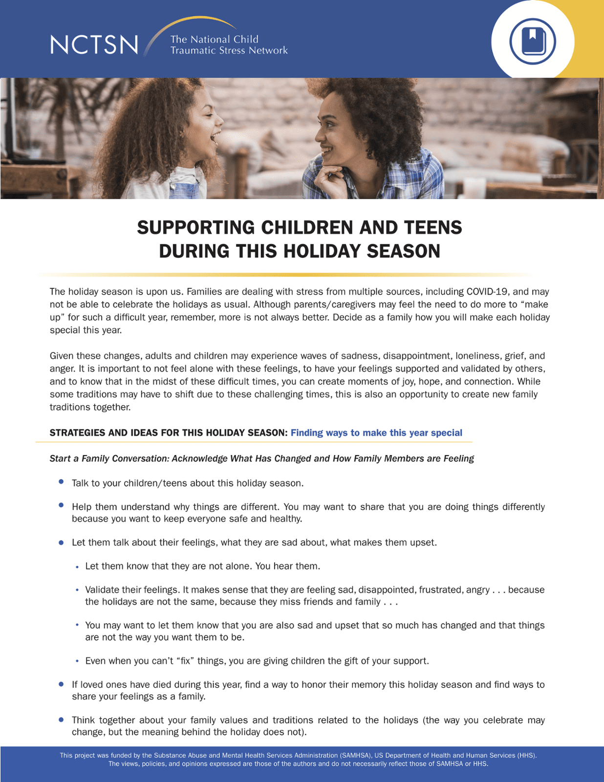 Tips for Supporting Children and Teens during this Holiday Season